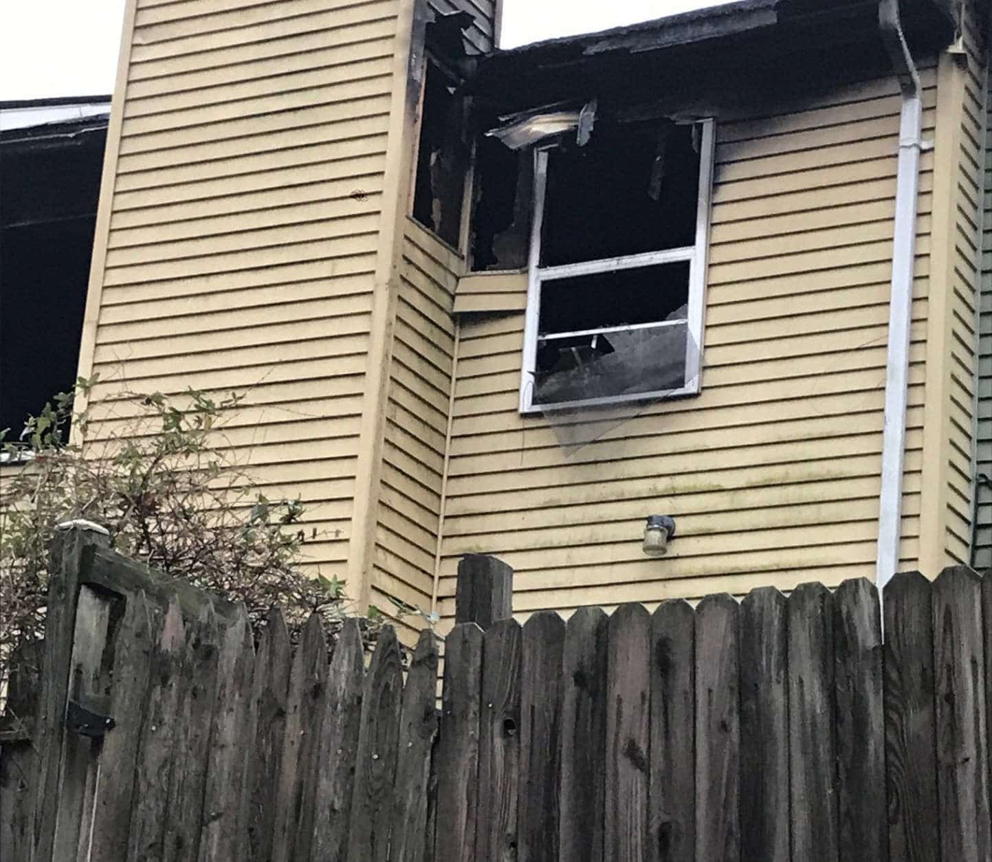 When firefighters arrived on the scene, the fire was visible from the rear of the house. They found the victim, 84-year-old Doris Miller, on the second floor with severe burns. She died from her wound shortly after arriving at the hospital. (WTOP/Kyle Cooper)