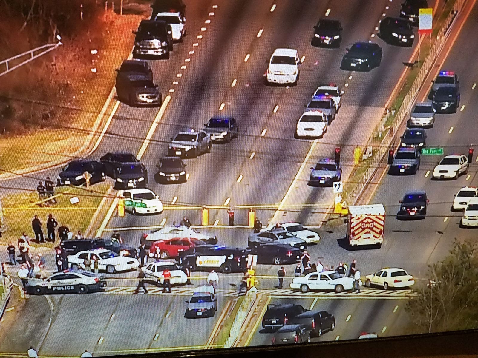 Scene of a police investigation that has shutdown traffic on MD-210, Indian Head Highway, in Prince George's County, Maryland. (Courtesy NBC4)