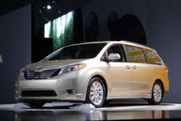 The 2011 Toyota Sienna debuts at the Los Angeles Auto Show in Los Angeles,  Wednesday, Dec. 2, 2009. (AP Photo/Jae C. Hong)