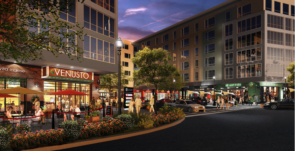 The mixed-use development is located at 11830 Sunrise Valley Drive in downtown Reston. (Courtesy VY/Reston Heights)