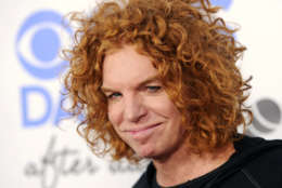 Comedian Carrot Top arrives at the CBS Daytime After Dark comedy event at The Comedy Store on Tuesday, Oct. 8, 2013 in West Hollywood, Calif. (Photo by Chris Pizzello/Invision/AP)