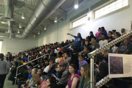 Crowds watch the 32nd annual Black History Invitational Swim Meet. (WTOP/Dick Uilano)
