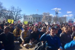 More than 28 D.C.-area schools are participated in the walkout. (WTOP/Nick Iannelli)