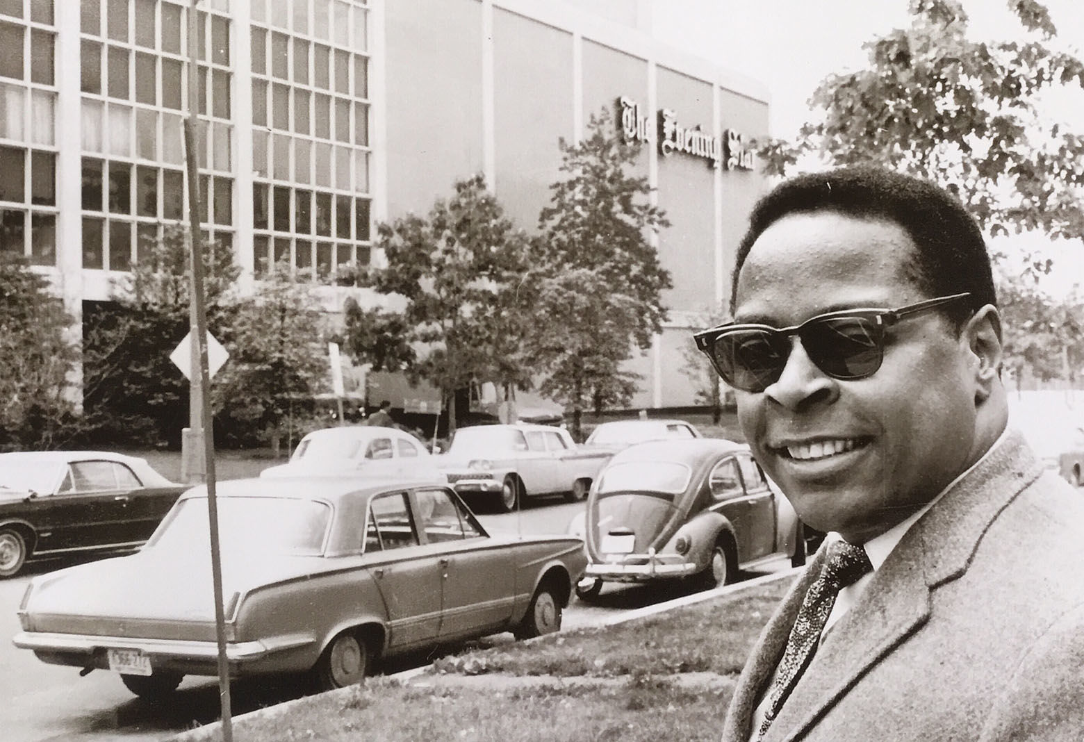 Journalist Paul Delaney's first day at The Washington Evening Star in 1967. Delaney had come to D.C. to cover the new city government for The Star. On, April 4, 1968, he would hop in the back of the mayor's car as he toured the damage from an initial outbreak of rioting. 
 (Courtesy Paul Delaney)