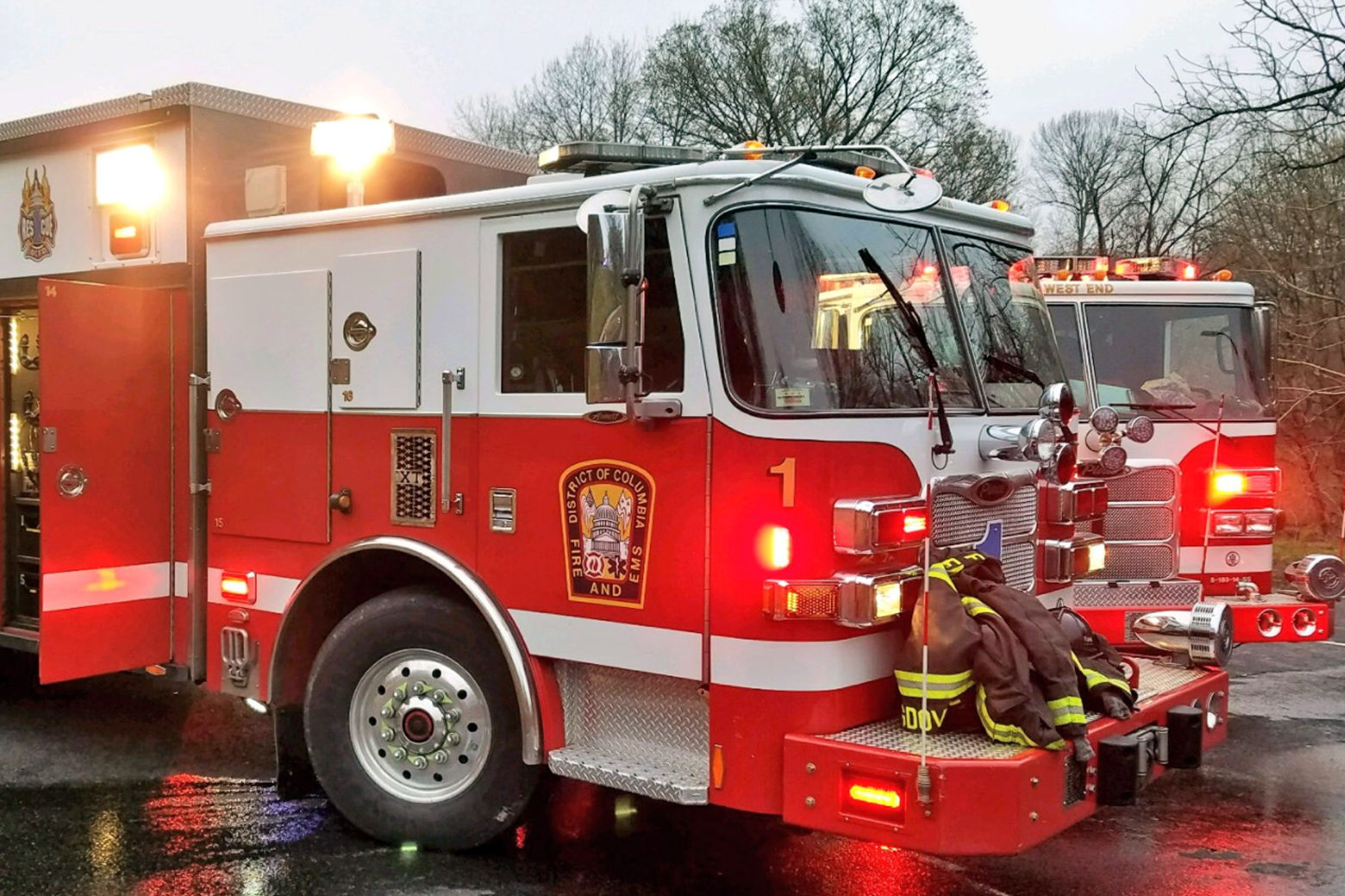 A D.C. Fire truck is seen here on March 2018. (Courtesy D.C. Fire and EMS)