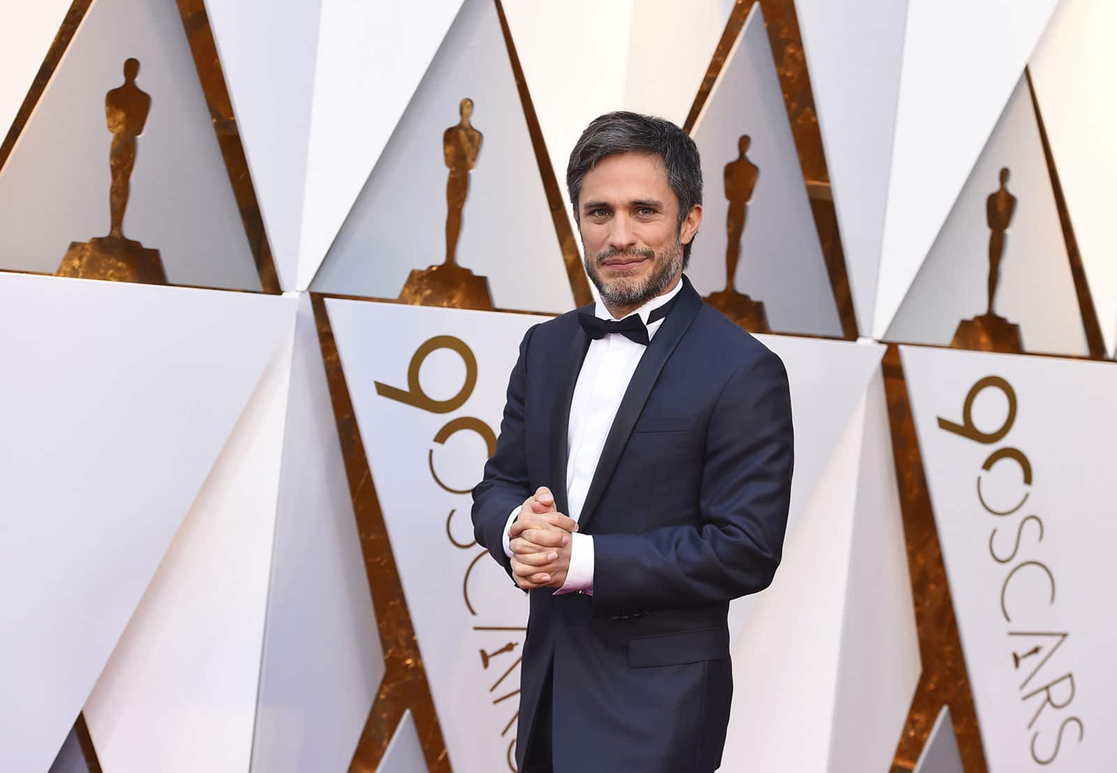 Gael Garcia Bernal arrives at the Oscars on Sunday, March 4, 2018, at the Dolby Theatre in Los Angeles. (Photo by Jordan Strauss/Invision/AP)