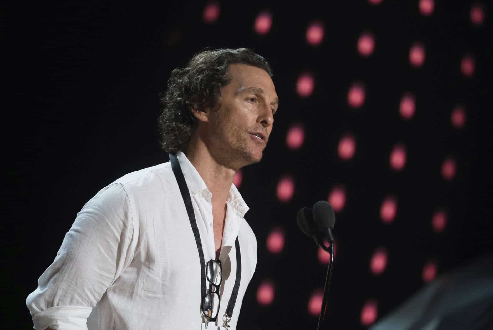 Matthew McConaughey appears during rehearsals for the 90th Academy Awards in Los Angeles on Saturday, March 3, 2018. The Academy Awards will be held at the Dolby Theatre on Sunday, March 4. (Photo by Charles Sykes/Invision/AP)