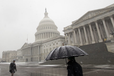 Chance of April (snow) showers for DC region