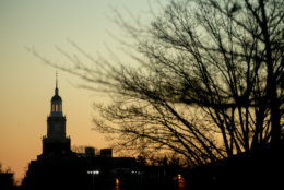 FILE -- The Howard University Campus at sunrise in Washington, Saturday, Dec. 19, 2015. (AP Photo/Andrew Harnik)