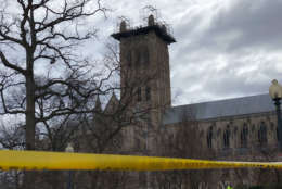 Friday's winds have closed the National Cathedral at least through Saturday. (WTOP/Kate Ryan)