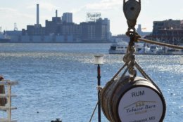 Down in the hold of the historic U.S.S. Constellation in Baltimore’s Inner Harbor are four barrels of rum that have been aging on the ship for a year.  (Courtesy Tobacco Farm Distillery)
