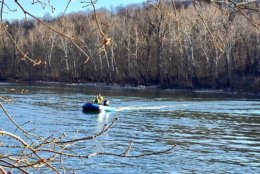 Montgomery County Fire and Rescue saved a man from the Potomac River on March 18, 2018. (Courtesy of Montgomery County Fire and Rescue)