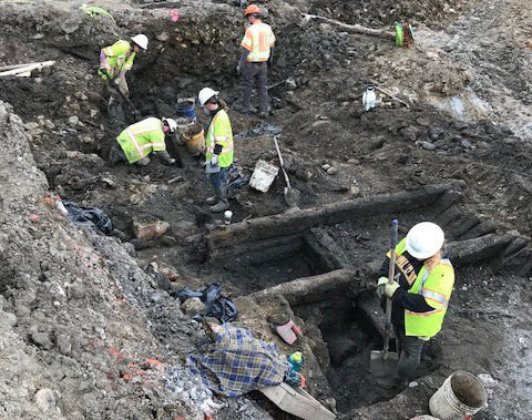 The discovery was made at a construction site where Robinson Terminal South was located, according to the city of Alexandria. (Courtesy city of Alexandria)