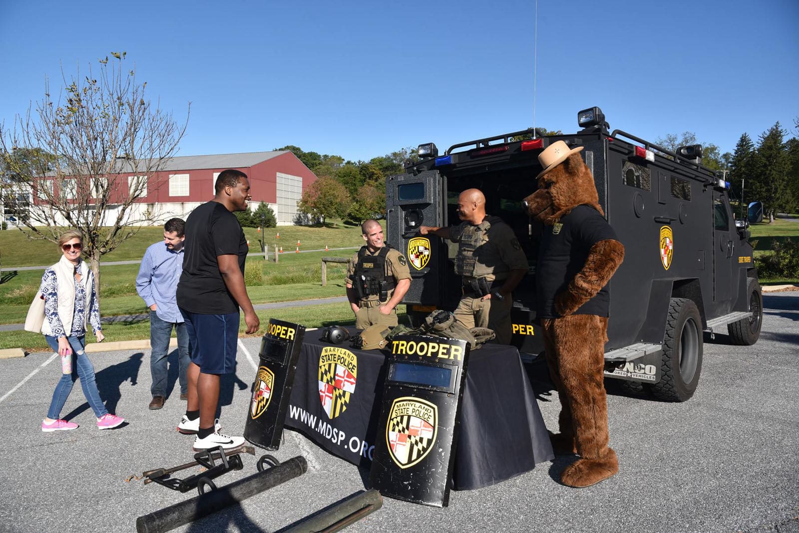 The event page promises an appearance from the Maryland State Police mascot, as well as Maryland State Police troopers to answer questions about having a career with the department. (Courtesy of Maryland State Police)