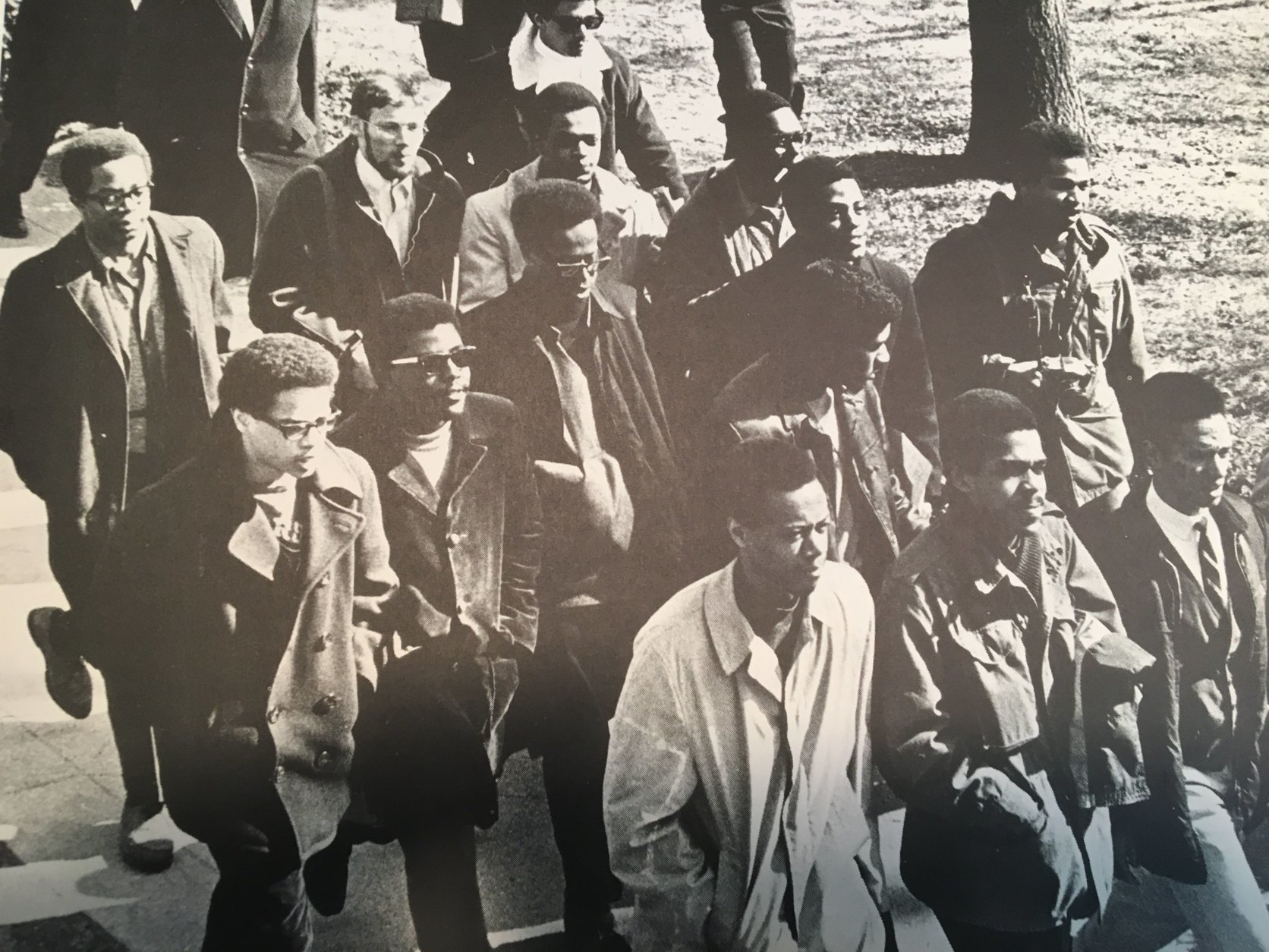 Students rally during the shutdown at Howard University in 1968. (Courtesy Anthony Gittens)