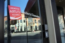 A new Clarendon art gallery run by the Arlington Artists Alliance will temporarily occupy the space that formerly housed Fuego Cocina y Taquileria. (Courtesy Anna Merod via ARLNow)