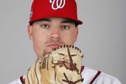 This is a 2018 photo of Koda Glover of the Washington Nationals baseball team. This image reflects the Nationals active roster as of Feb. 22, 2018 when this image was taken. (AP Photo/Jeff Roberson)