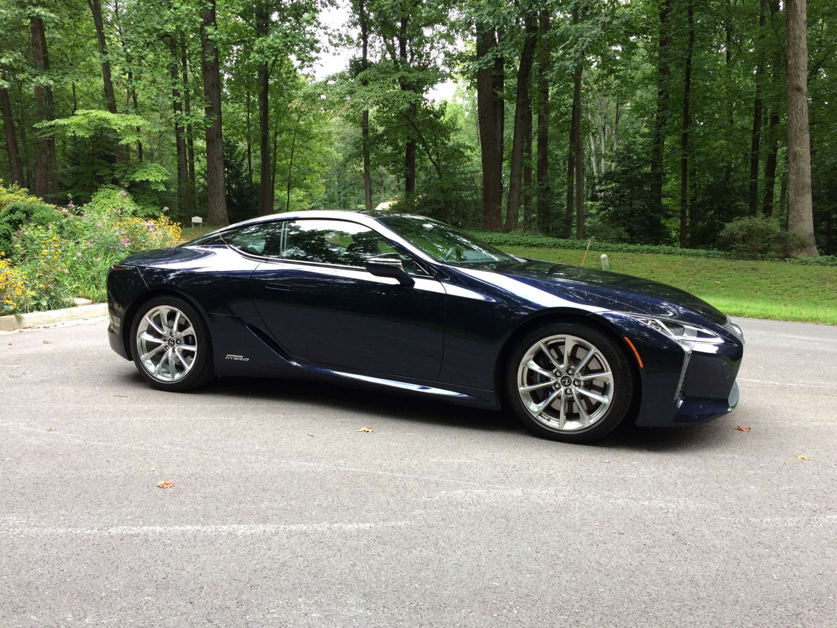 Starting at around $96,000, the hybrid version of the LC 500 coupe costs about $4,000 more than the coupe. (WTOP/Mike Parris) 