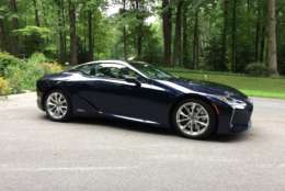 Starting at around $96,000, the hybrid version of the LC 500 coupe costs about $4,000 more than the coupe. (WTOP/Mike Parris) 
