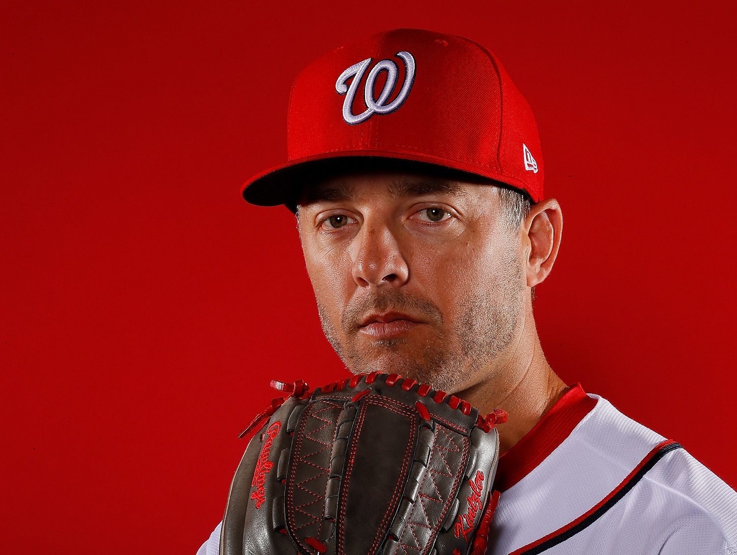 WEST PALM BEACH, FL - FEBRUARY 22:  Brandon Kintzler #21 of the Washington Nationals poses for a photo during photo days at The Ballpark of the Palm Beaches on February 22, 2018 in West Palm Beach, Florida.  (Photo by Kevin C. Cox/Getty Images)