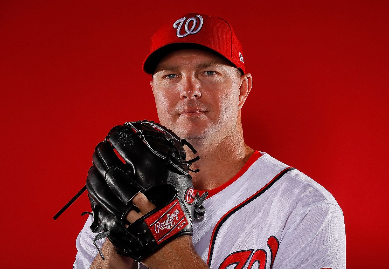 WEST PALM BEACH, FL - FEBRUARY 22:  Ryan Madson #44 of the Washington Nationals poses for a photo during photo days at The Ballpark of the Palm Beaches on February 22, 2018 in West Palm Beach, Florida.  (Photo by Kevin C. Cox/Getty Images)