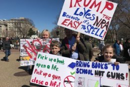 Kids and their parents protesting at Saturday's March For Our Lives. (WTOP/Dick Uliano) 