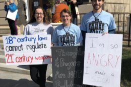 Twitter user Kylie Kosko (@Kylie_Kosko) shared a photo showing a group of her friends holding signs at the March For Our Lives. (Courtesy Kylie Kosko) 