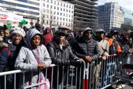 "They love him because he actually did things for the little person," said Ron Baker who is part of the Marion Barry Legacy Committee about why so many people flocked to Saturday's unveiling. (WTOP/Kathy Stewart)