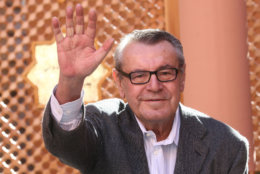 FILE - In this Dec. 8, 2007, file photo, Czech-born filmmaker Milos Forman, Jury President of the seventh Marrakesh Film Festival, poses during a photo call on the second day of the Marrakesh 7th International Film Festival in Marrakesh. Forman, whose American movies "One Flew Over the Cuckoo's Nest" and "Amadeus" won a deluge of Academy Awards, including best director Oscars, died Saturday, April 14, 2018. (AP Photo/Abdeljalil Bounhar, File)