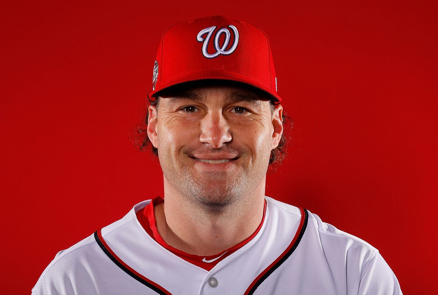 WEST PALM BEACH, FL - FEBRUARY 22:  Daniel Murphy #20 of the Washington Nationals poses for a photo during photo days at The Ballpark of the Palm Beaches on February 22, 2018 in West Palm Beach, Florida.  (Photo by Kevin C. Cox/Getty Images)