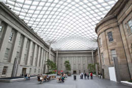 The Robert and Arlene Kogod Courtyard at the National Portrait Gallery, one of 18 Smithsonian Institutions in D.C. (Courtesy of the Smithsonian’s National Portrait Gallery) 