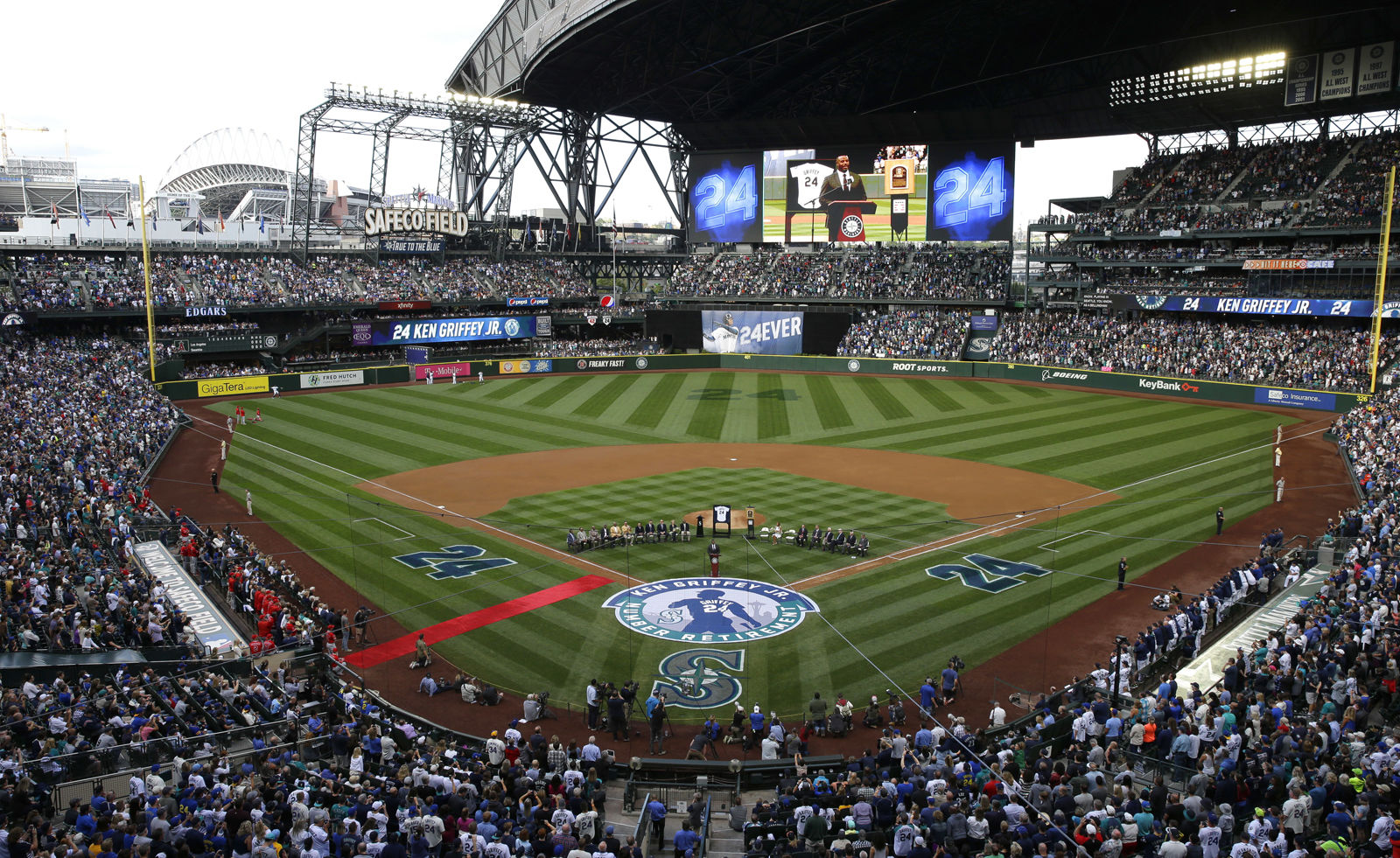 Even the cheapest tickets are expensive at Safeco Field, the home of the Seattle Mariners. The average cost is $92.83. File. (AP Photo/Ted S. Warren)
