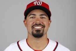 This is a 2018 photo of Anthony Rendon of the Washington Nationals baseball team. This image reflects the Nationals active roster as of Feb. 22, 2018 when this image was taken. (AP Photo/Jeff Roberson)