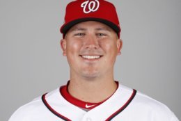 This is a 2018 photo of Sammy Solis of the Washington Nationals baseball team. This image reflects the Nationals active roster as of Feb. 22, 2018 when this image was taken. (AP Photo/Jeff Roberson)