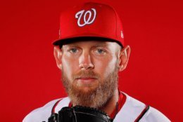 WEST PALM BEACH, FL - FEBRUARY 22:  Stephen Strasburg #37 of the Washington Nationals poses for a photo during photo days at The Ballpark of the Palm Beaches on February 22, 2018 in West Palm Beach, Florida.  (Photo by Kevin C. Cox/Getty Images)