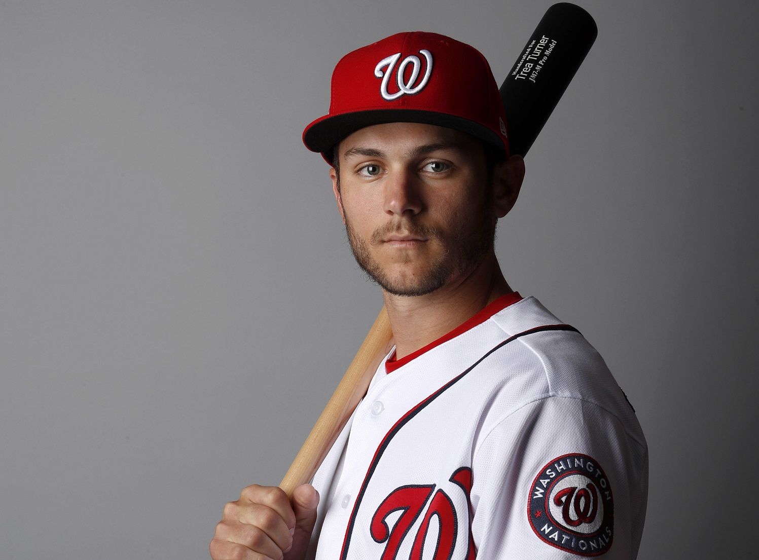This is a 2018 photo of Trea Turner of the Washington Nationals baseball team. This image reflects the Nationals active roster as of Feb. 22, 2018 when this image was taken. (AP Photo/Jeff Roberson)