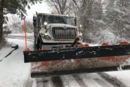 Late Wednesday afternoon, VDOT's plows were still working to clear roads. (VDOT Northern Virginia via Twitter)