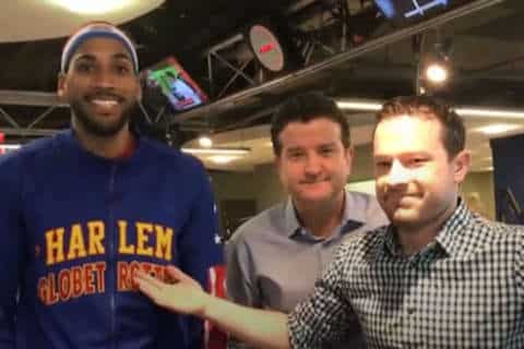 Harlem Globetrotters dribble into the Glass Enclosed Nerve Center at WTOP