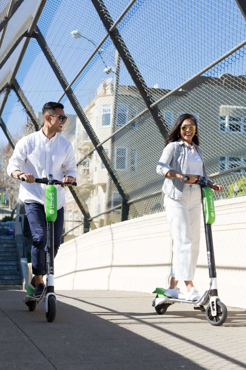  The scooters, called Lime-S, are available throughout the District.
 (Photo credit: LimeBike)