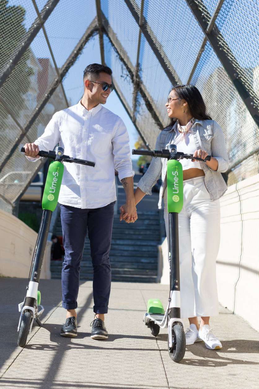 The scooters, called Lime-S, are available throughout the District.
 (Photo credit: LimeBike)