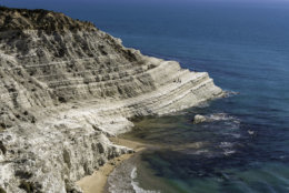 Scala dei Turchi is a massive limestone cliff on the Mediterranean coast  in the Sicilian region of Agrigento.