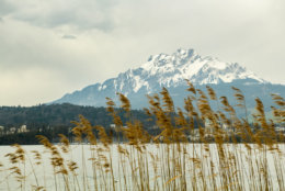 Mount Pilatus behind the lake Lucerne, Switzerland
