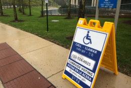 For those who need it, there is also curbside voting. (WTOP/Max Smith)