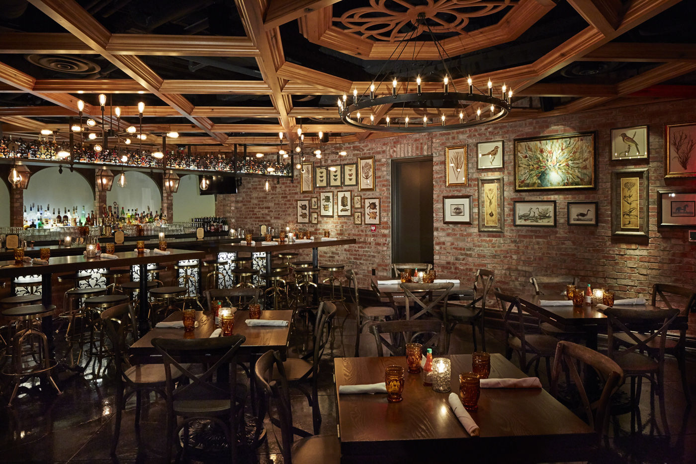 The bar at Succotash offers a button-down variation on its Southern charm. (Courtesy //3877 ; Clarence Butts)