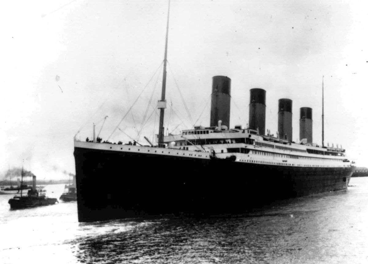 The liner Titanic leaves Southampton, England, on her maiden voyage Wednesday, April 10, 1912. (AP photo)
