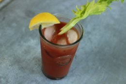 This June 22, 2015 photo shows a bloody Mary with Korean gochujang in Concord, N.H. Gochujang - a thick chili paste - is made from chili peppers, rice, fermented soy beans and salt. (AP Photo/Matthew Mead)