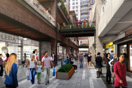 Forest City's two-year redevelopment of Ballston Common Mall as Ballston Quarter includes a complete overhaul of the mall itself, in addition to a new 22-story residential building and 176,000 square feet of office space. (Courtesy Forest City)
