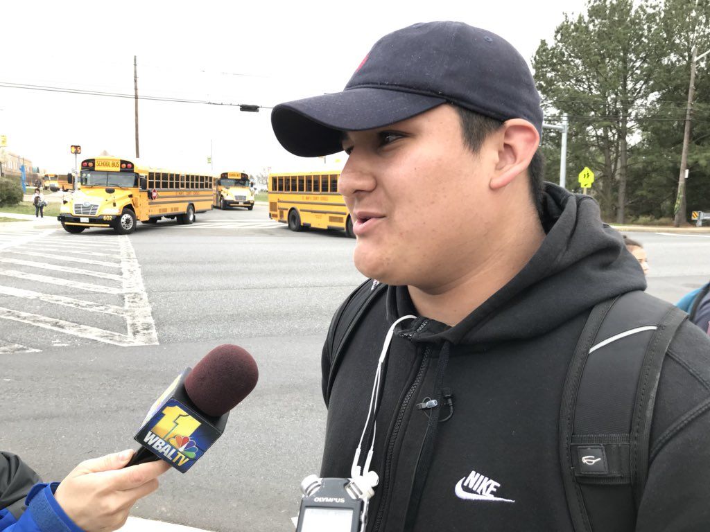 There was an odd start to the day, said student Carlos Compian, "but later on in the day everybody started opening back up." (WTOP/Michelle Basch