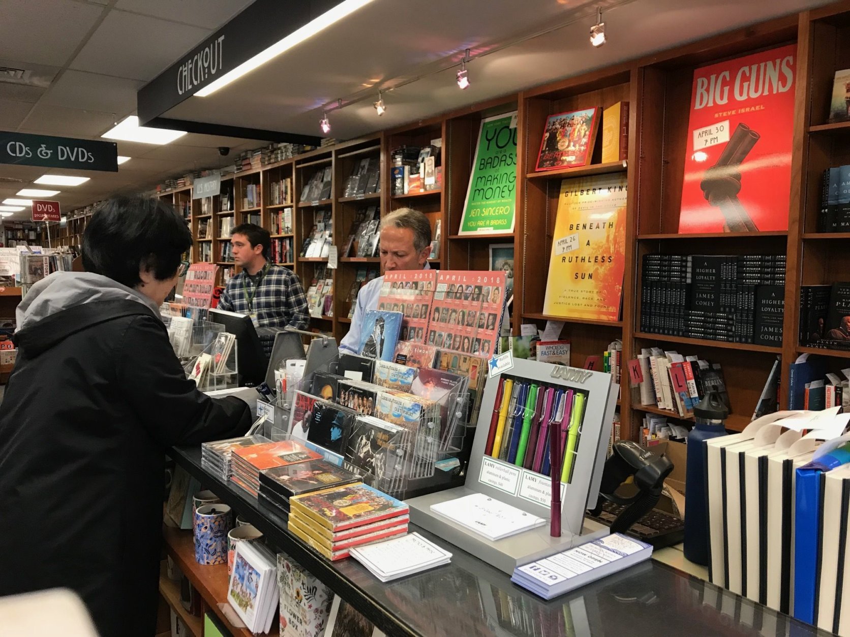 Copies of James Comey's book 'A Higher Loyalty' were all over Politics and Prose on Connecticut Avenue in D.C. (WTOP/Megan Cloherty)
