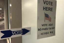 Virginia voters do not register by party, and can choose whether to vote in a Republican or Democratic primary. Voters may not choose both. (WTOP/Max Smith)